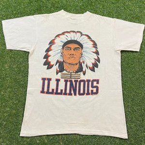 Vintage 1997 University of Illinois Shirt Tee Made USA retro tee